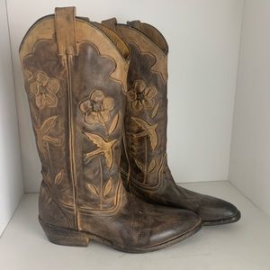Oak Tree Farms Leather Cowboy Boots